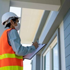 Someone checking for mold before purchasing a new home