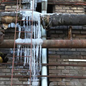 An image of frozen pipes