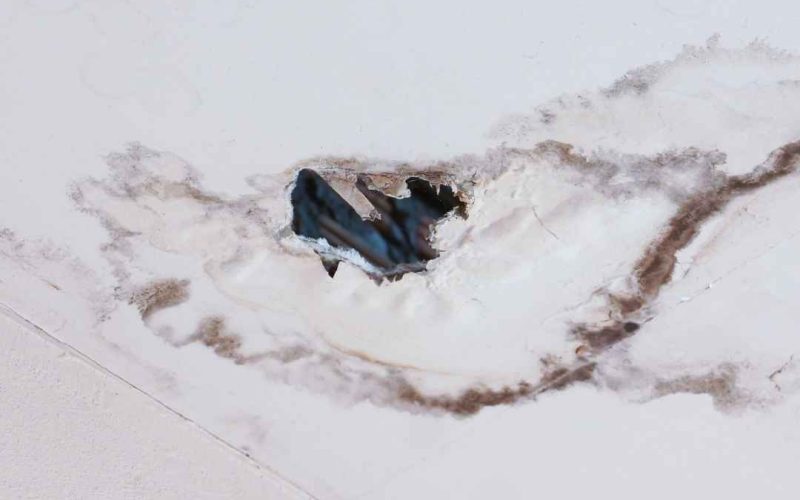 An image of a spot caused by hidden water leaks.